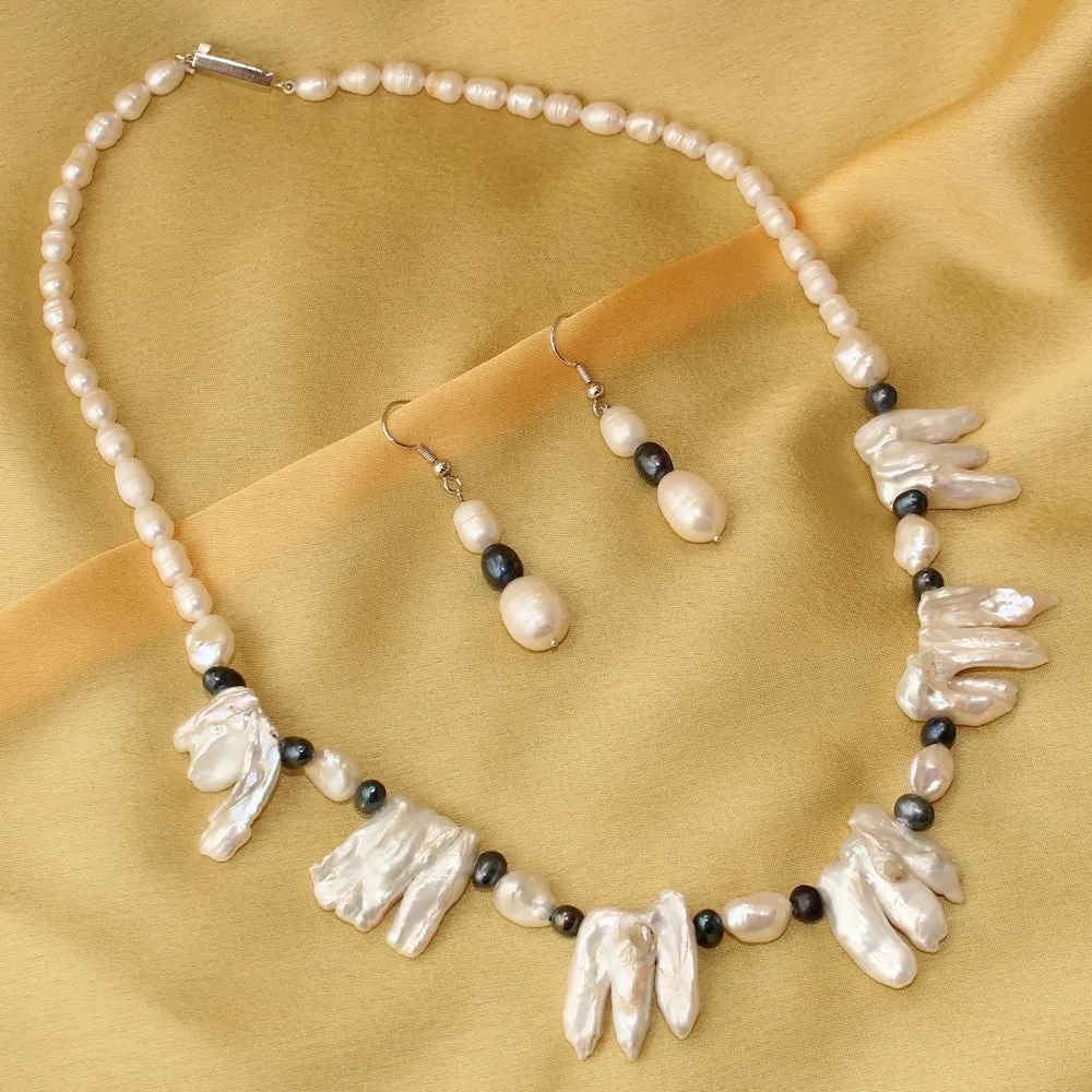 Annie Fresh Water Pearl Necklace Set