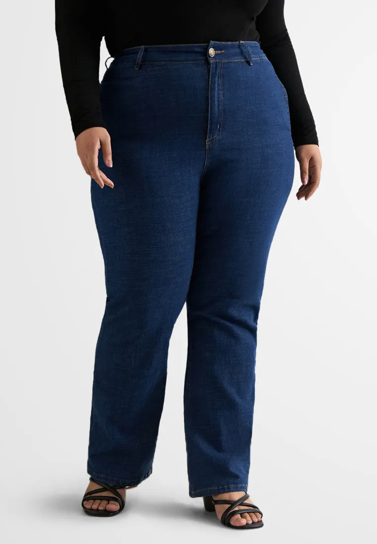 Beatrix High Waisted Mom Jeans - Blue