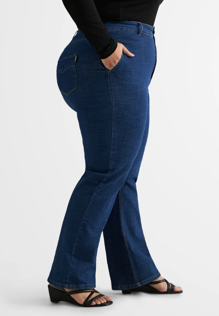 Beatrix High Waisted Mom Jeans - Blue