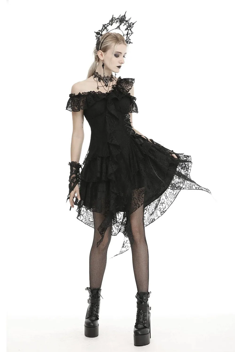 Black Saint Gothic Lace Dress