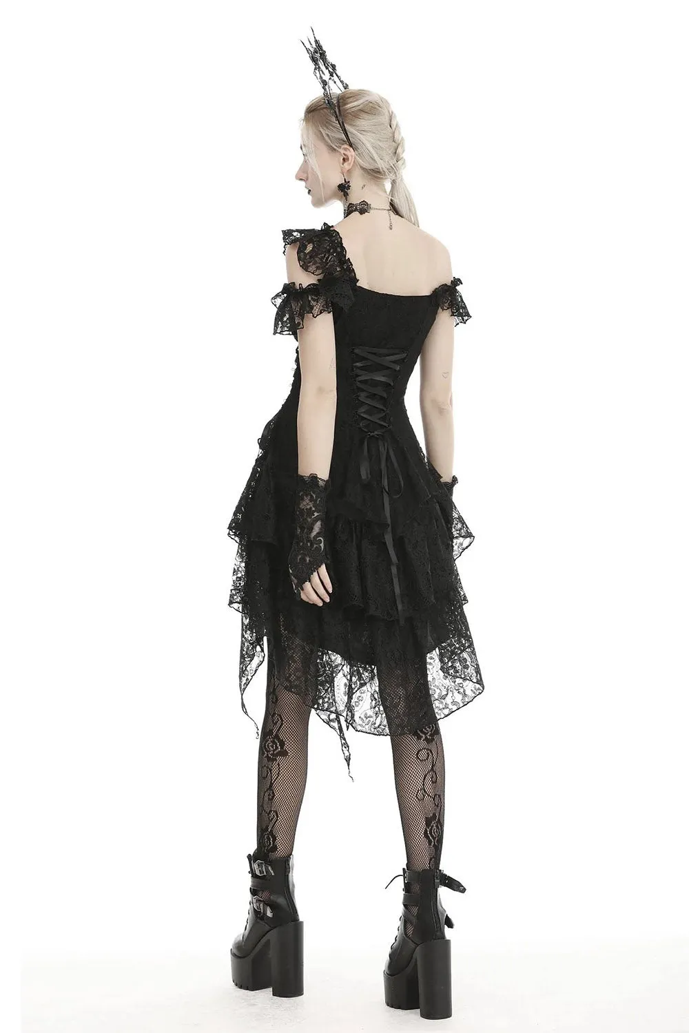 Black Saint Gothic Lace Dress