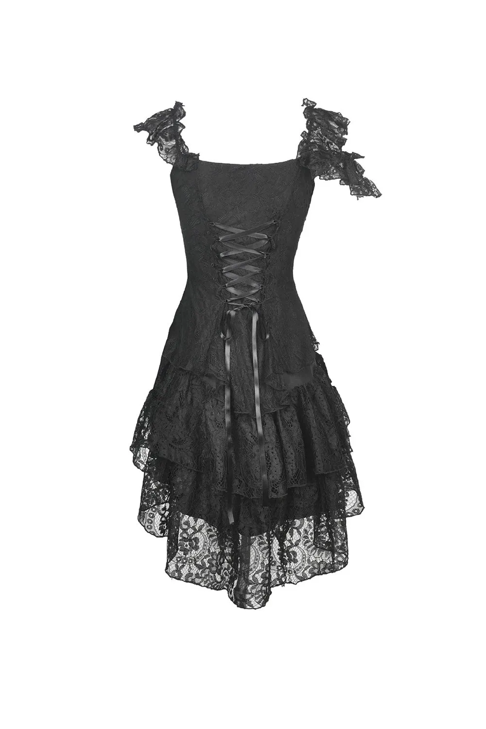 Black Saint Gothic Lace Dress