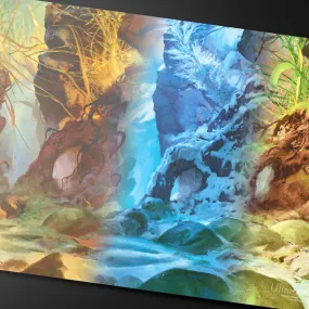 Bloomburrow Season Lands: Swamp (Four Seasons) Standard Gaming Playmat for Magic: The Gathering