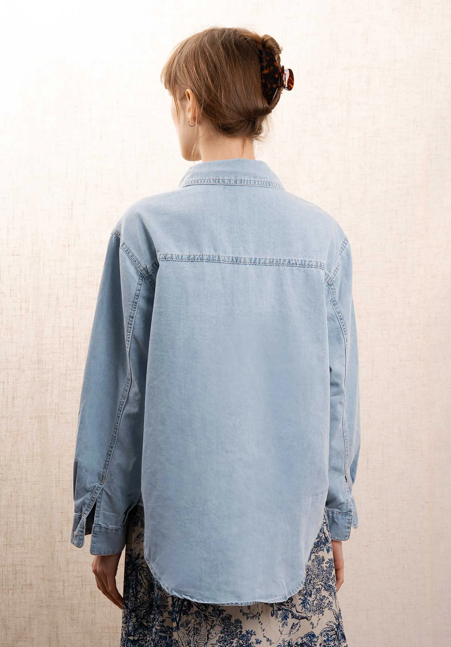 Blouse J0669 Jeans-Bleu