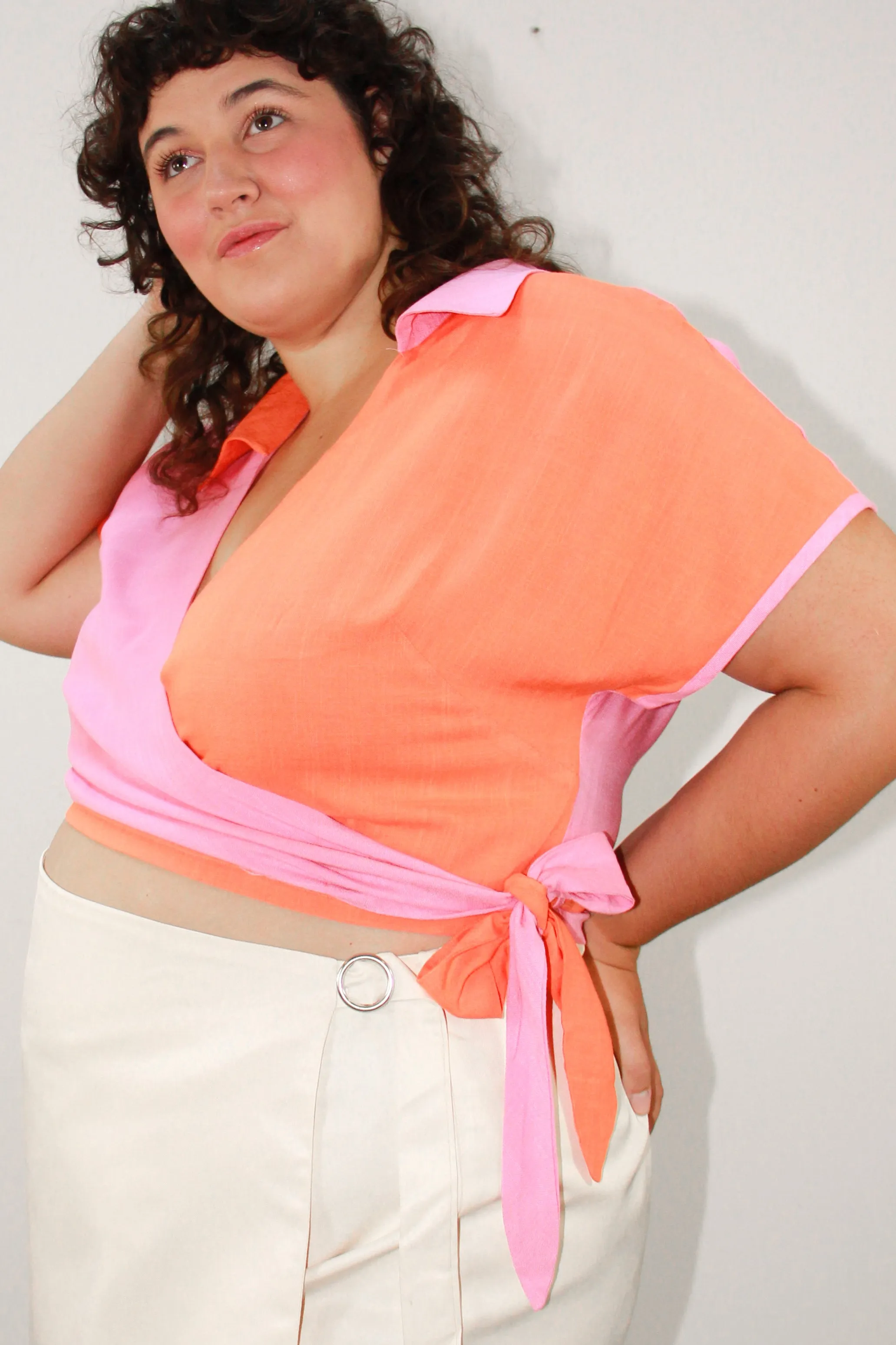 BOWLER WRAP TOP ~ Juicy Fruit