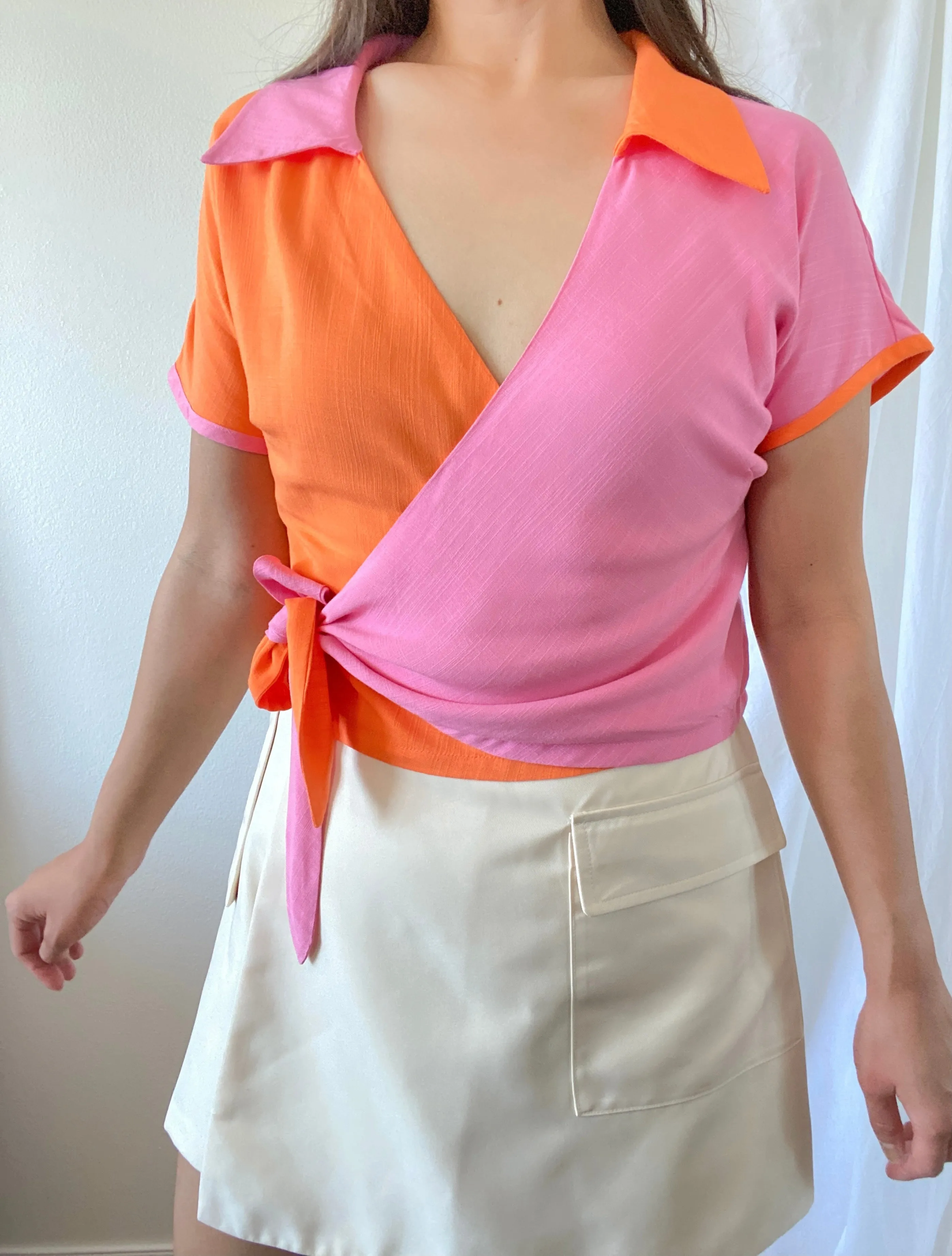 BOWLER WRAP TOP ~ Juicy Fruit