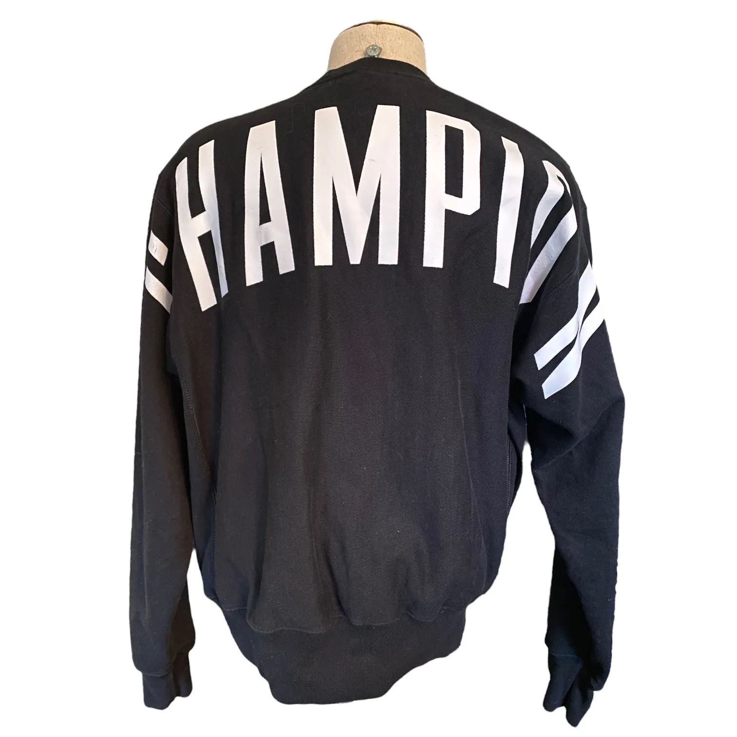 Champion Black Vintage Reverse Weave Pullover Sweatshirt Large