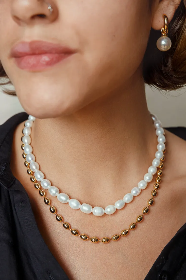 CLASSIC FRESH WATER PEARL NECKLACE