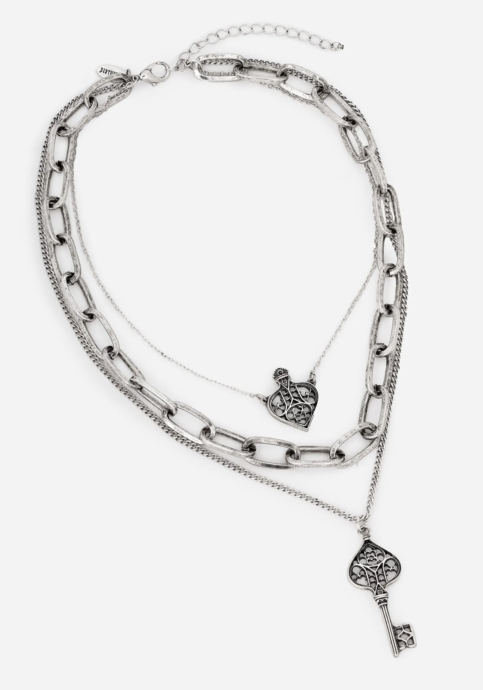 Claustrum Gothic Key Layered Necklace