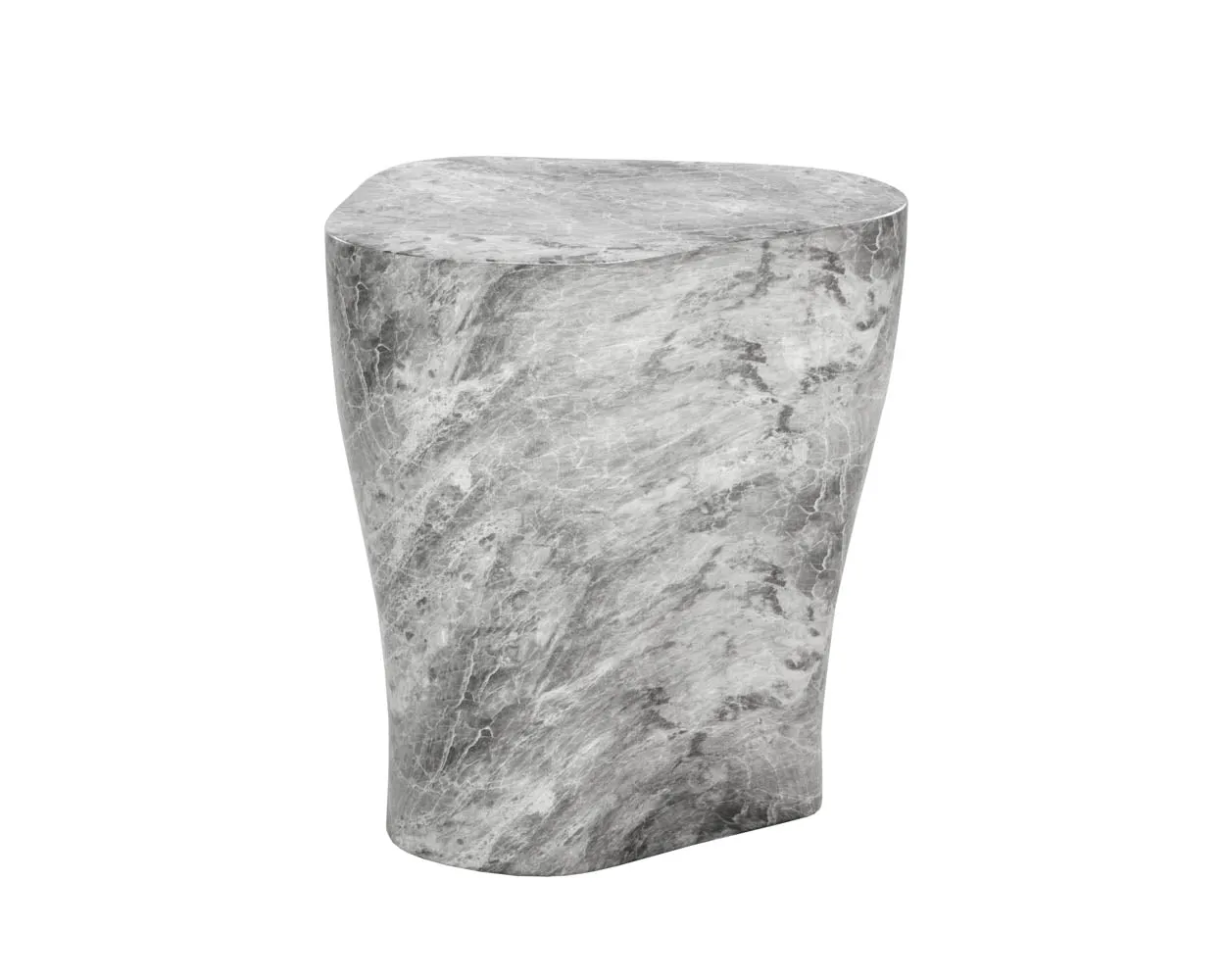 Dali End Table - Marble Look - Large