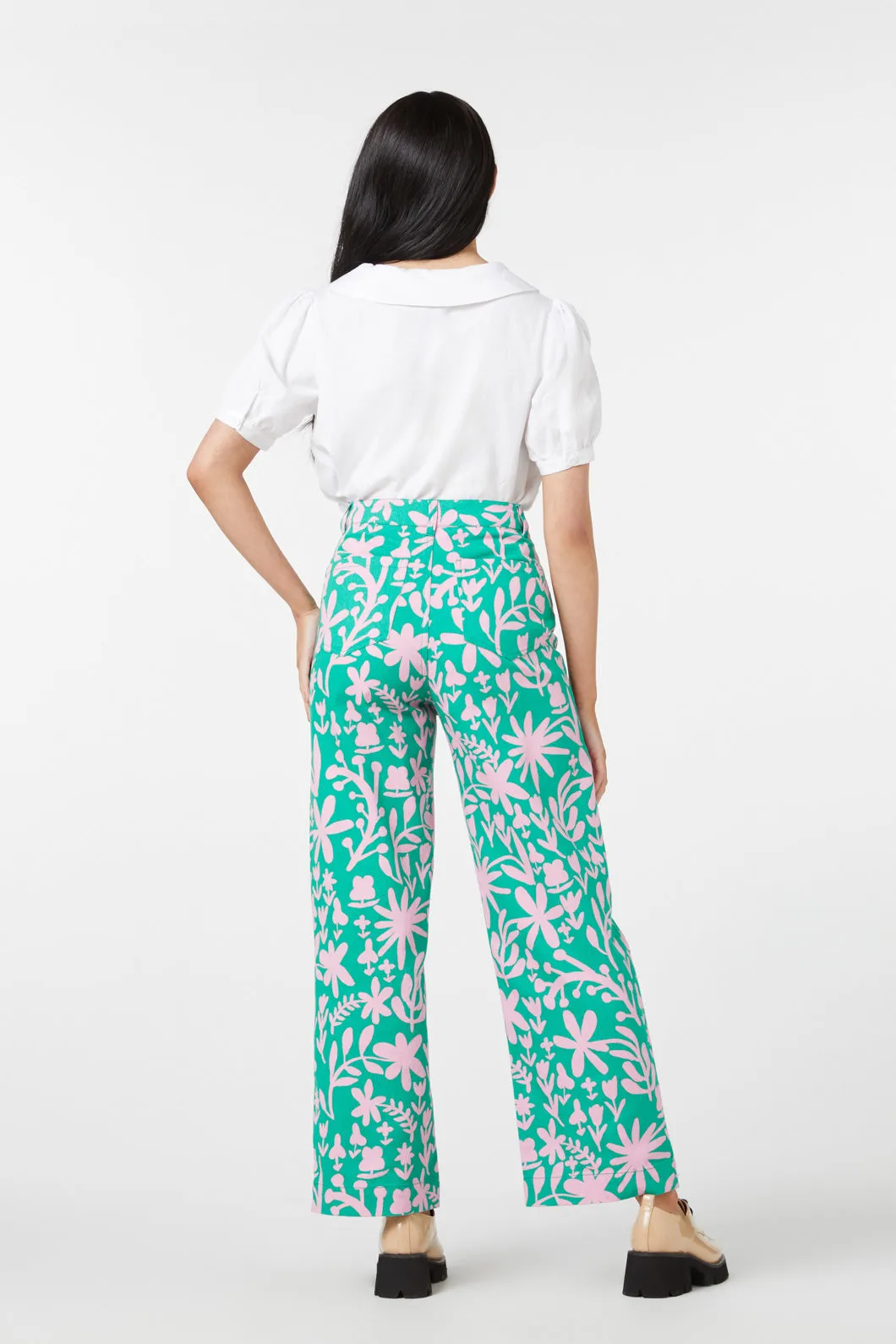 Della Floral Printed Jean