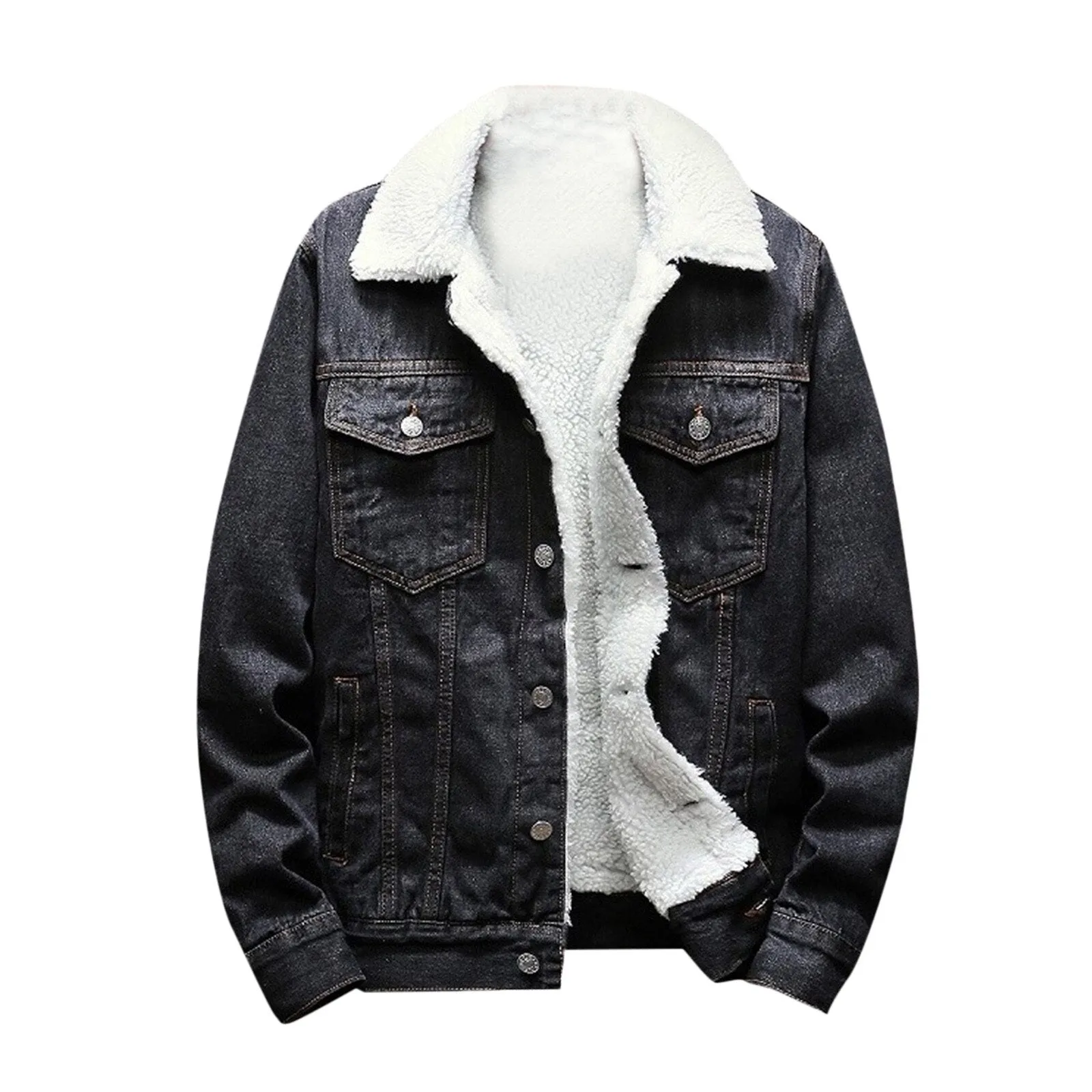 Denim Jeans Jacket with fur