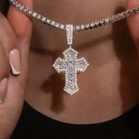 Diamond Gothic Cross Pendant