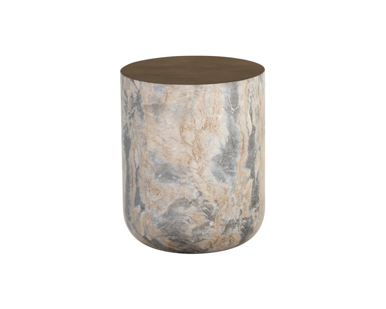 Diaz End Table - Marble Look