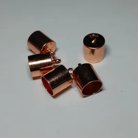 End Cap - Barrel 6 pk Copper 8mm