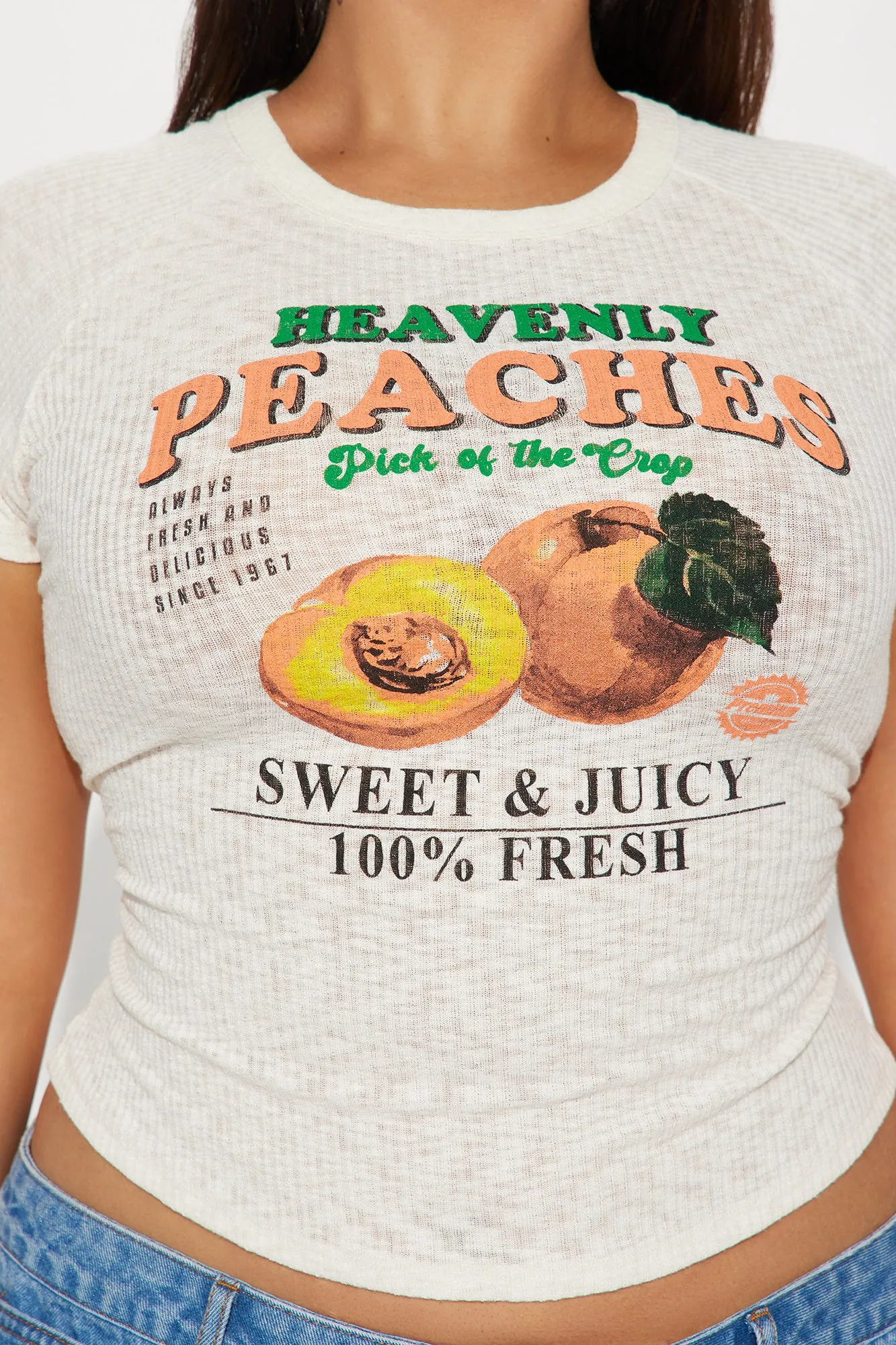 Farmers Fresh Peaches Tee - Sand