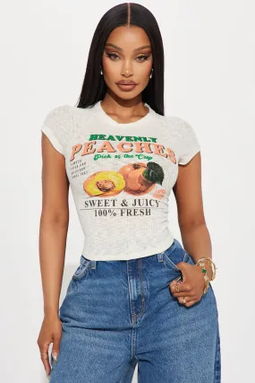 Farmers Fresh Peaches Tee - Sand