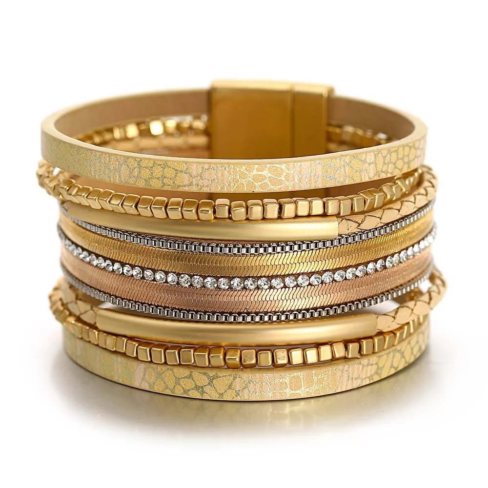 Fresh Accessories - Goldie Leather Bracelet