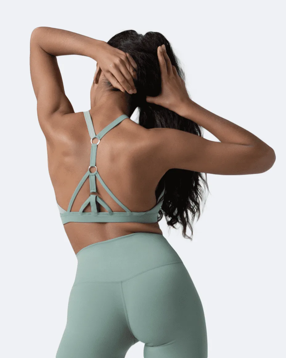 Fresh Green Criss Cross Front Top