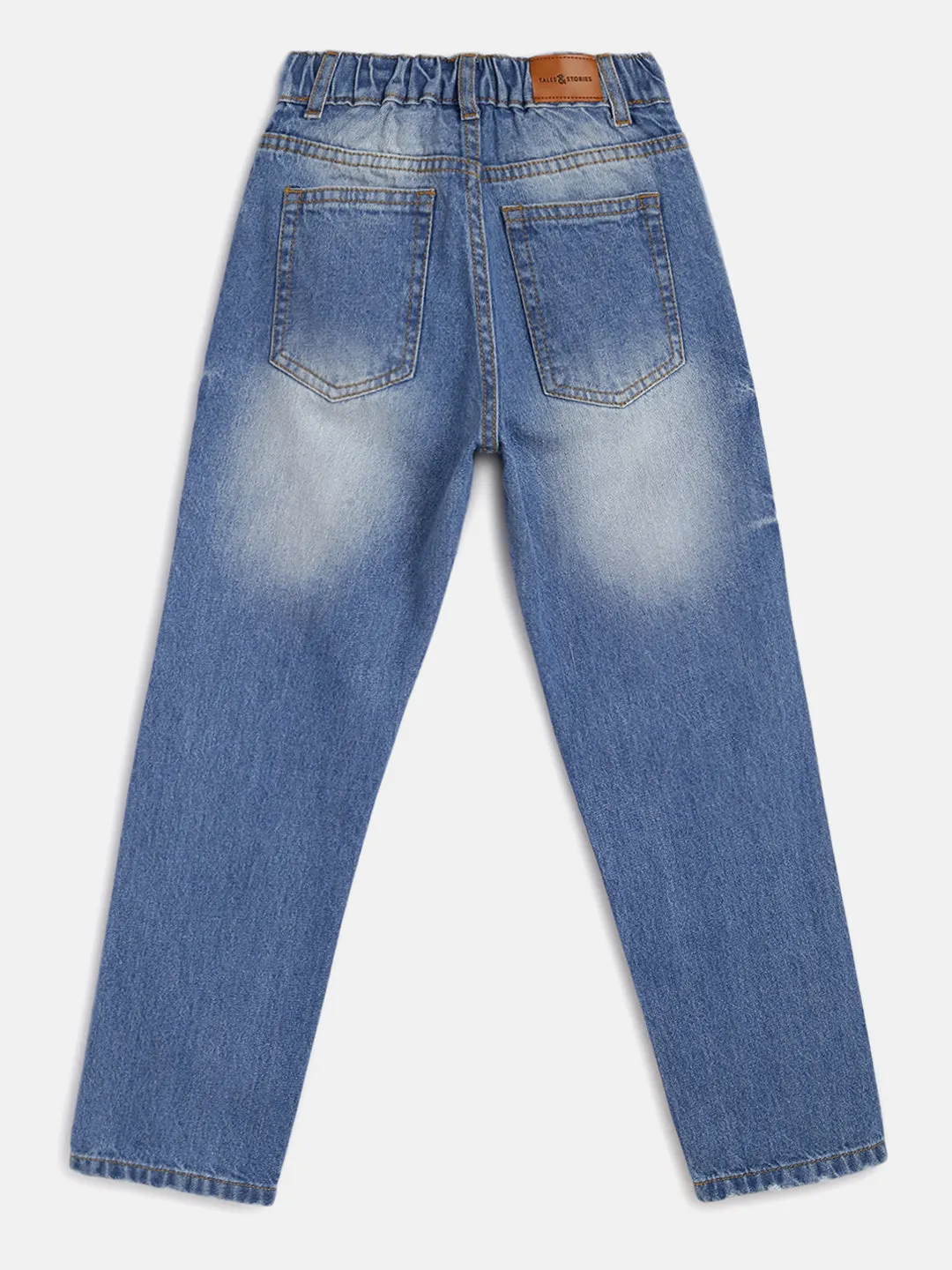 Girls Slim Fit Distressed Jeans