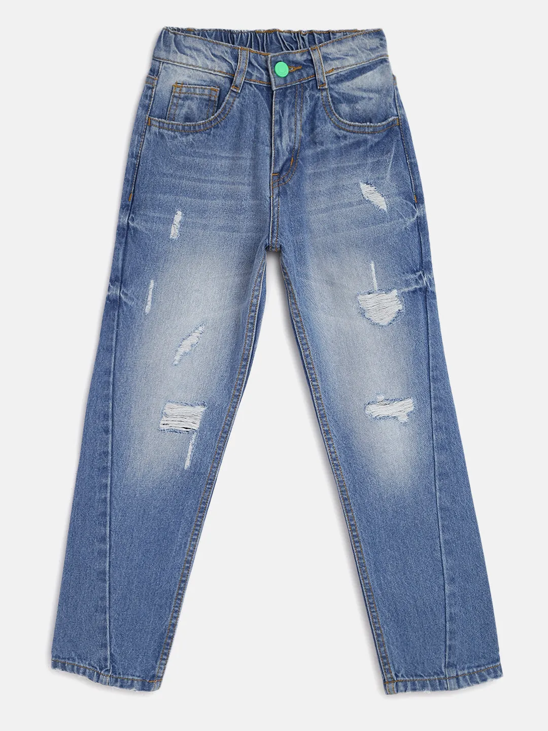 Girls Slim Fit Distressed Jeans