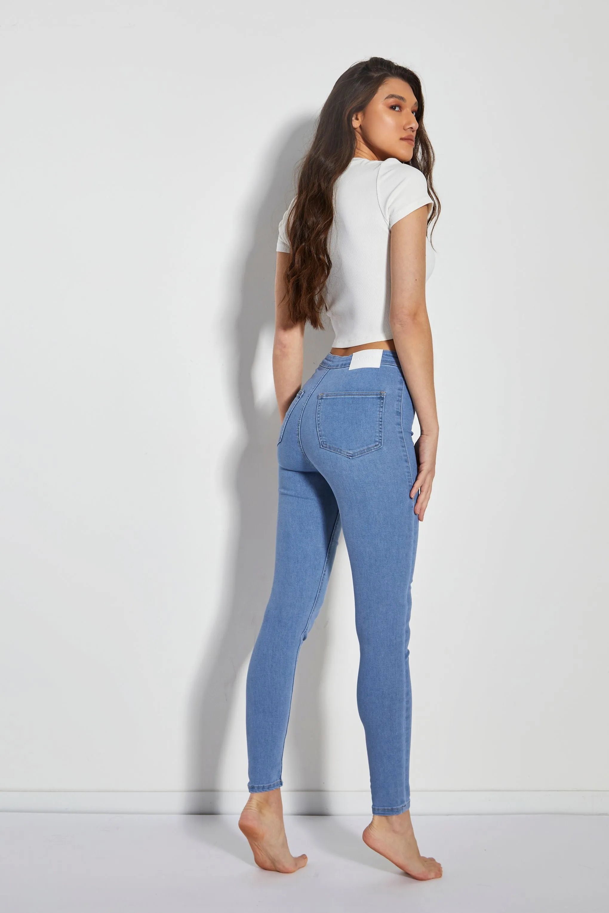 Glamorous Bleach Stonewash Skinny Jeans