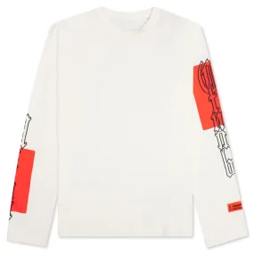 Gothic Color Blocks L/S Tee - White/Orange