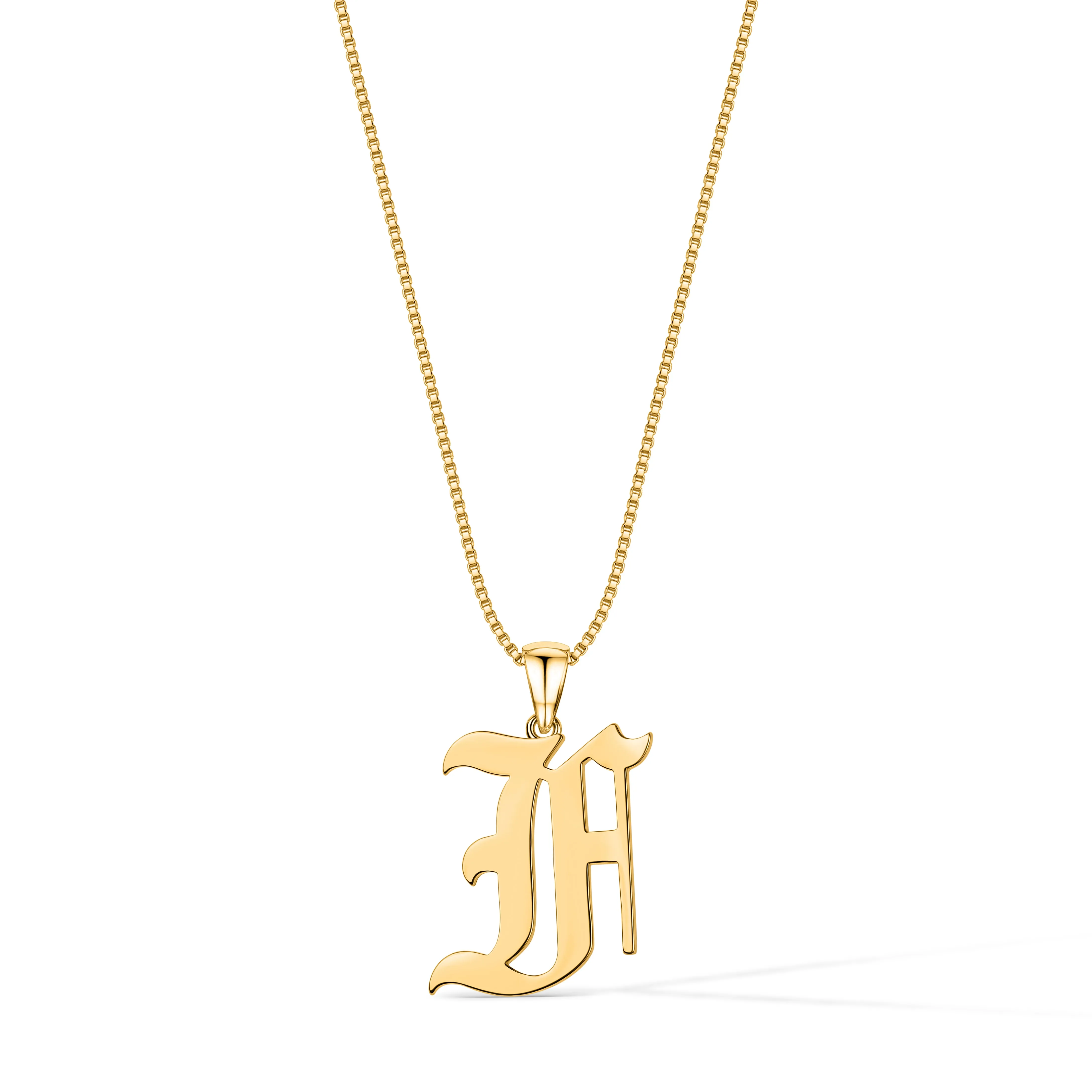 Gothic Initial Necklace