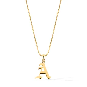 Gothic Initial Necklace