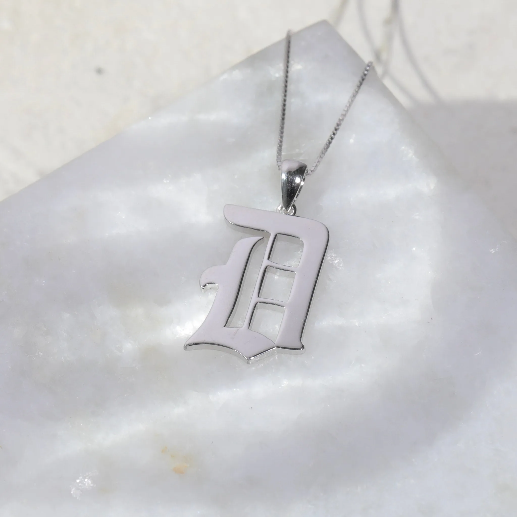 Gothic Initial Necklace