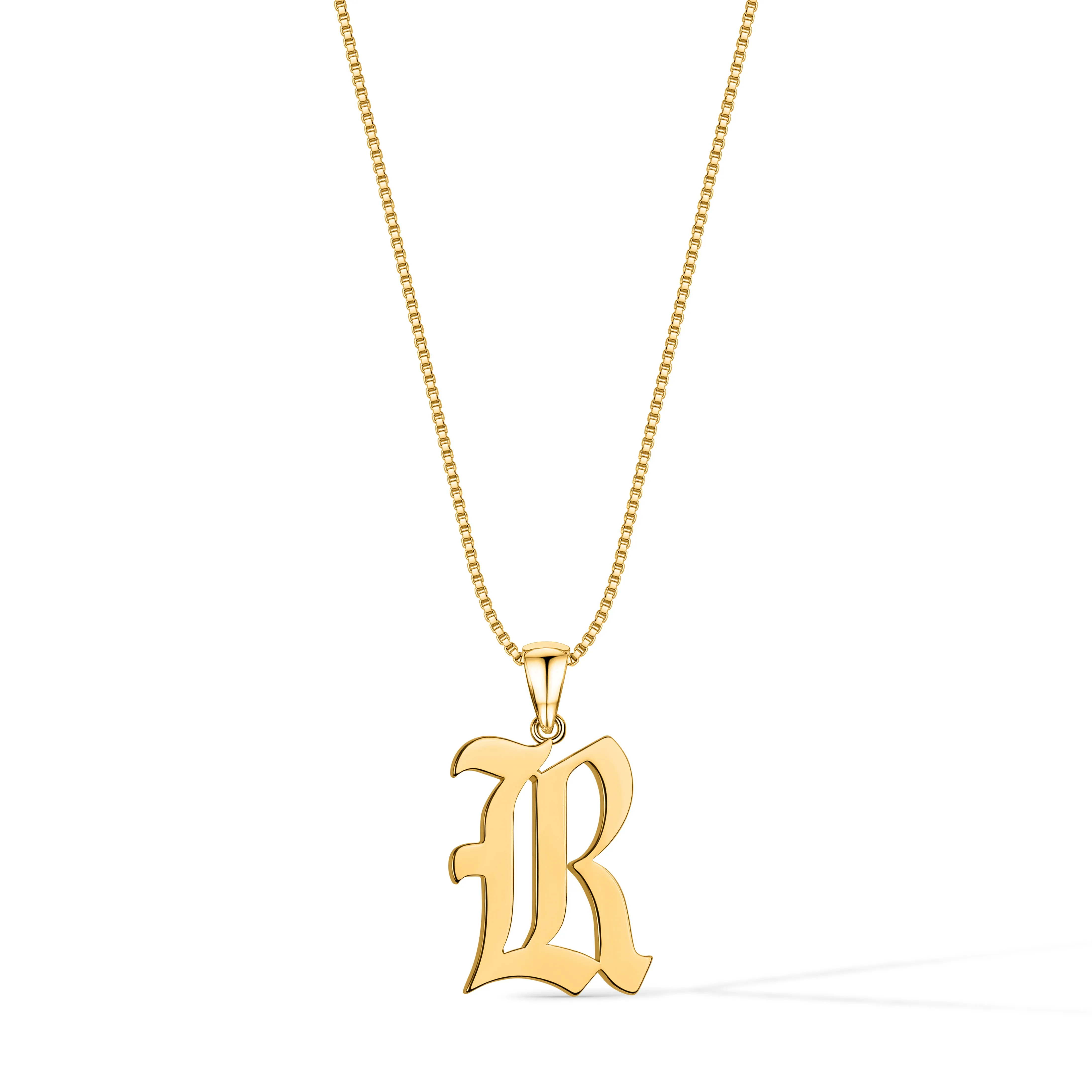 Gothic Initial Necklace