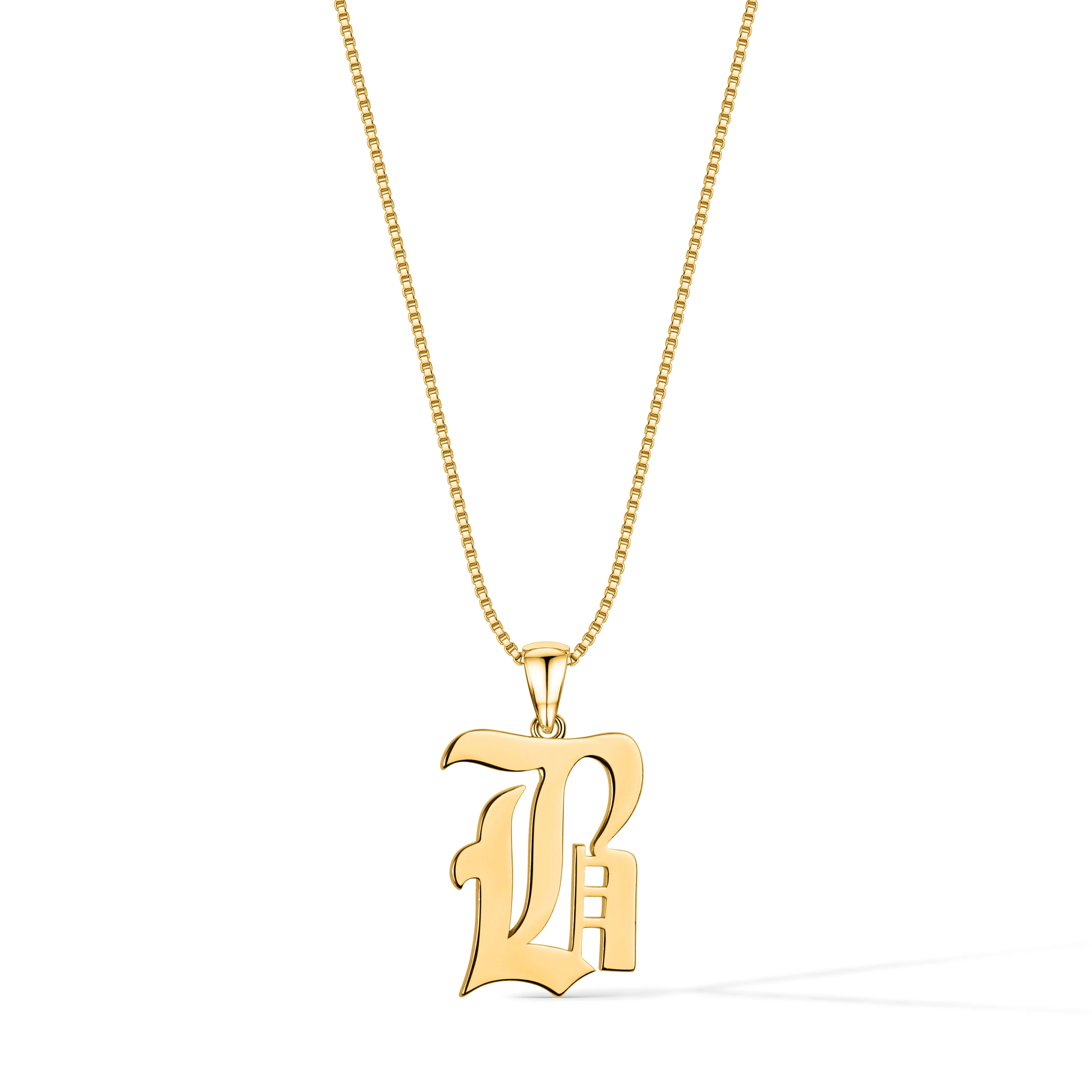 Gothic Initial Necklace