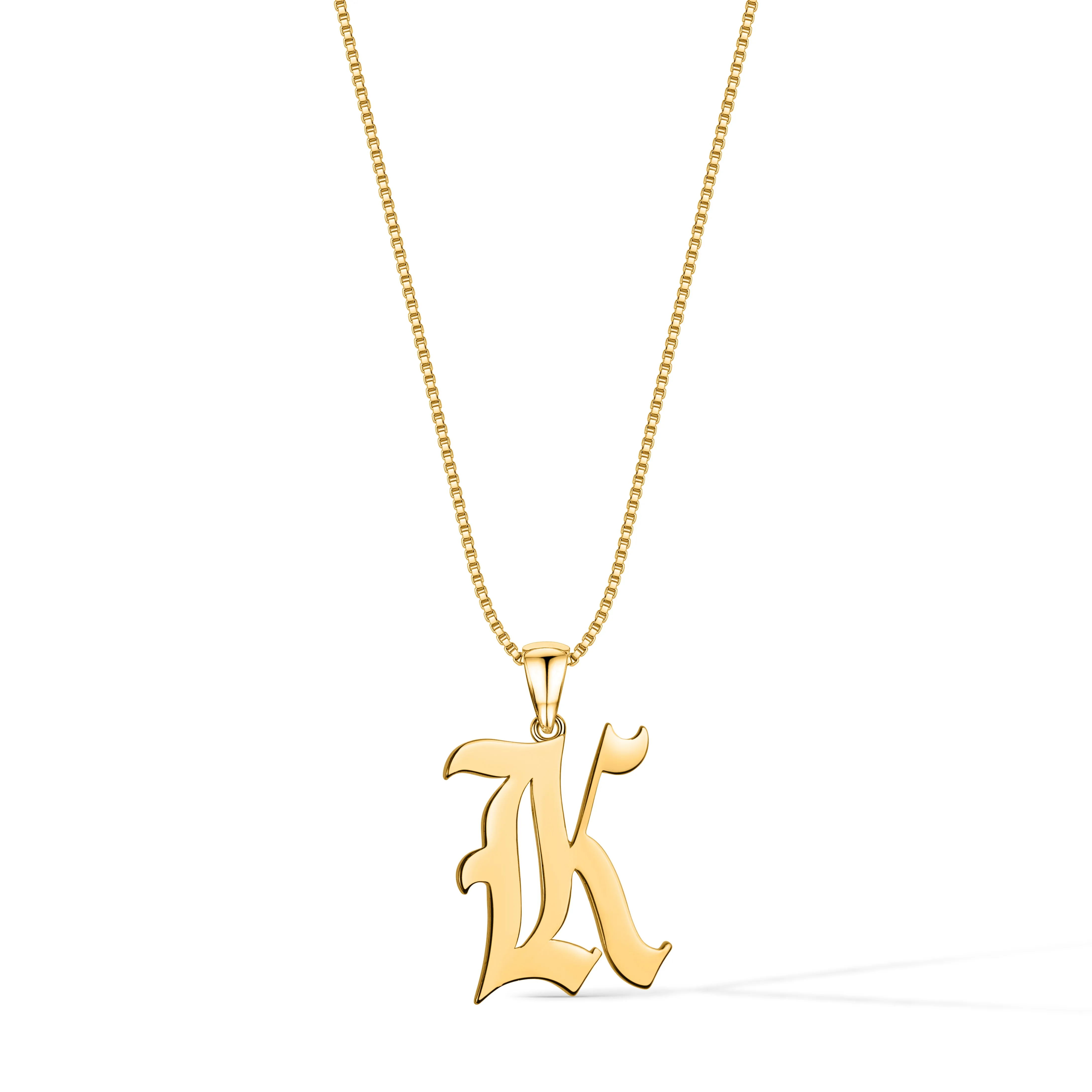 Gothic Initial Necklace