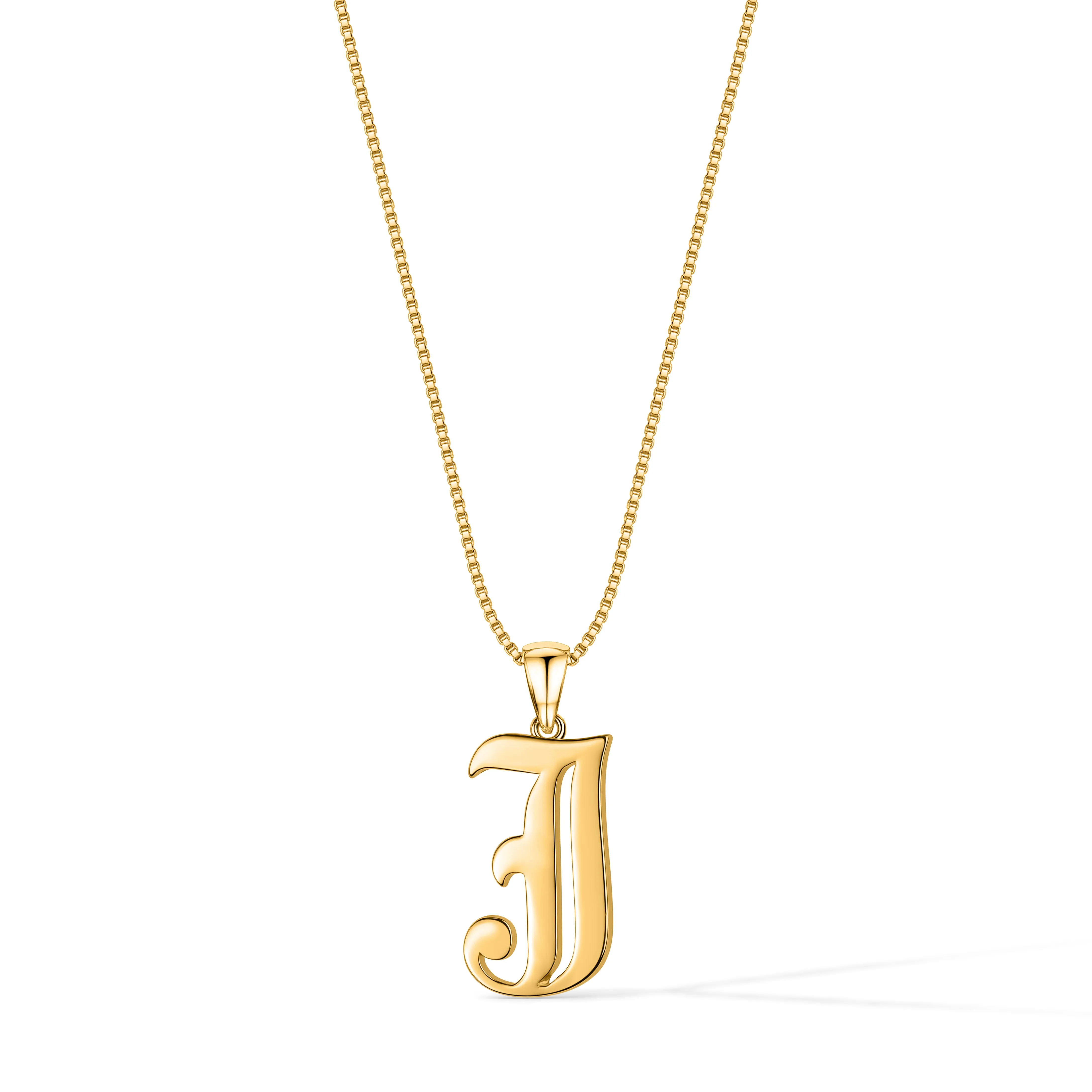 Gothic Initial Necklace