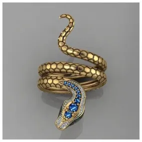 Gothic Punk Snake Styled Finger Ring