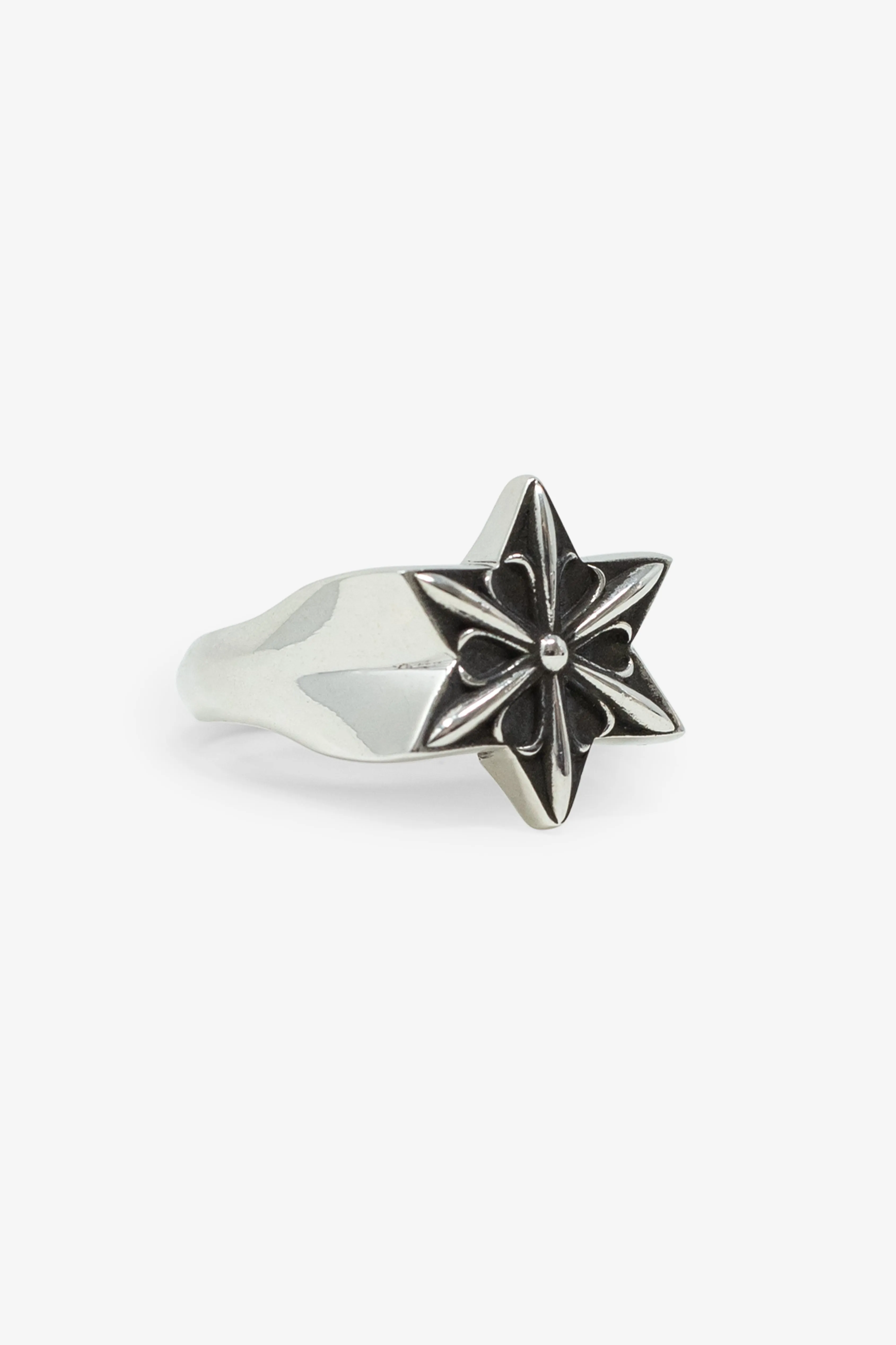 Gothic Star Sterling Silver Ring - SIlver