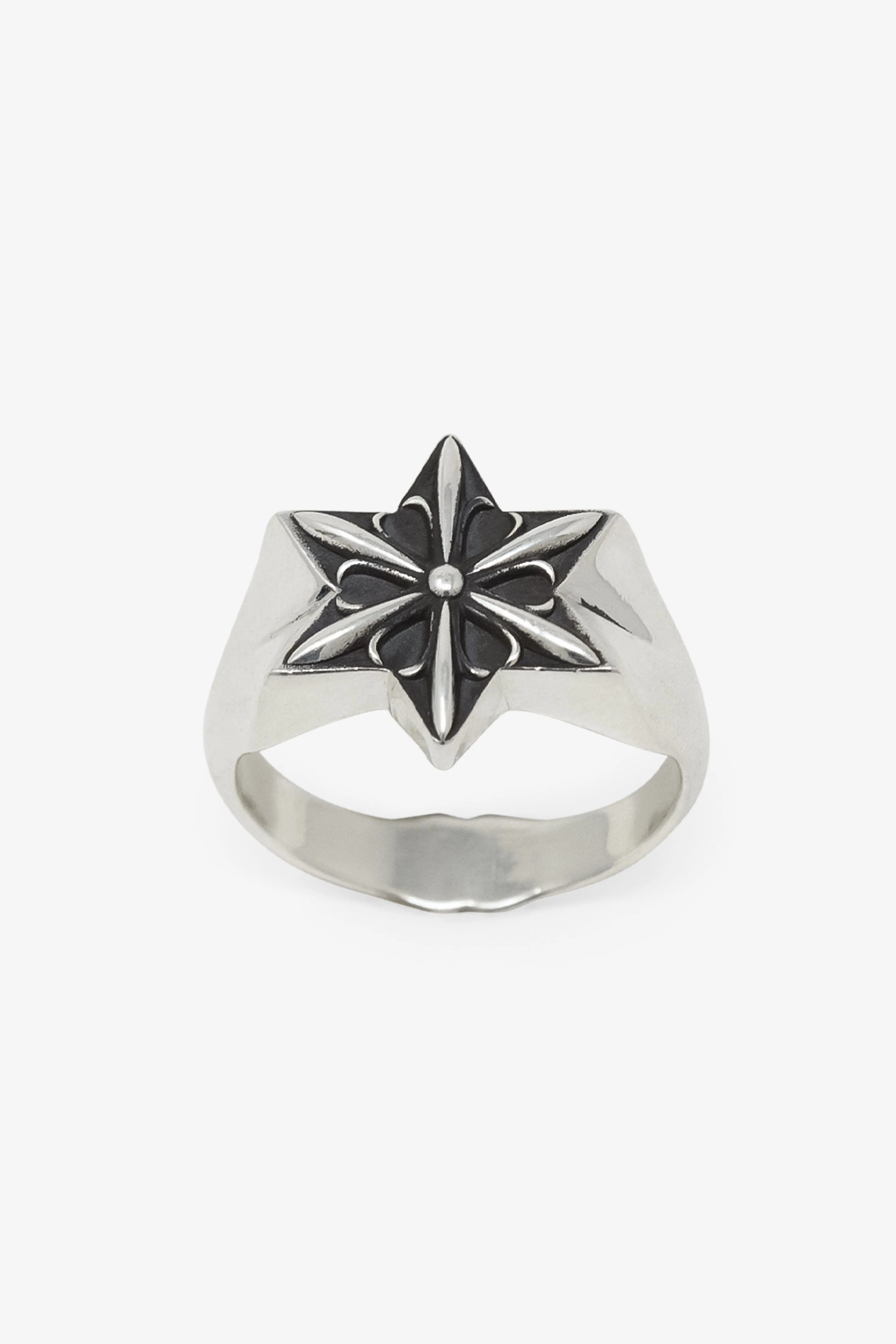 Gothic Star Sterling Silver Ring - SIlver