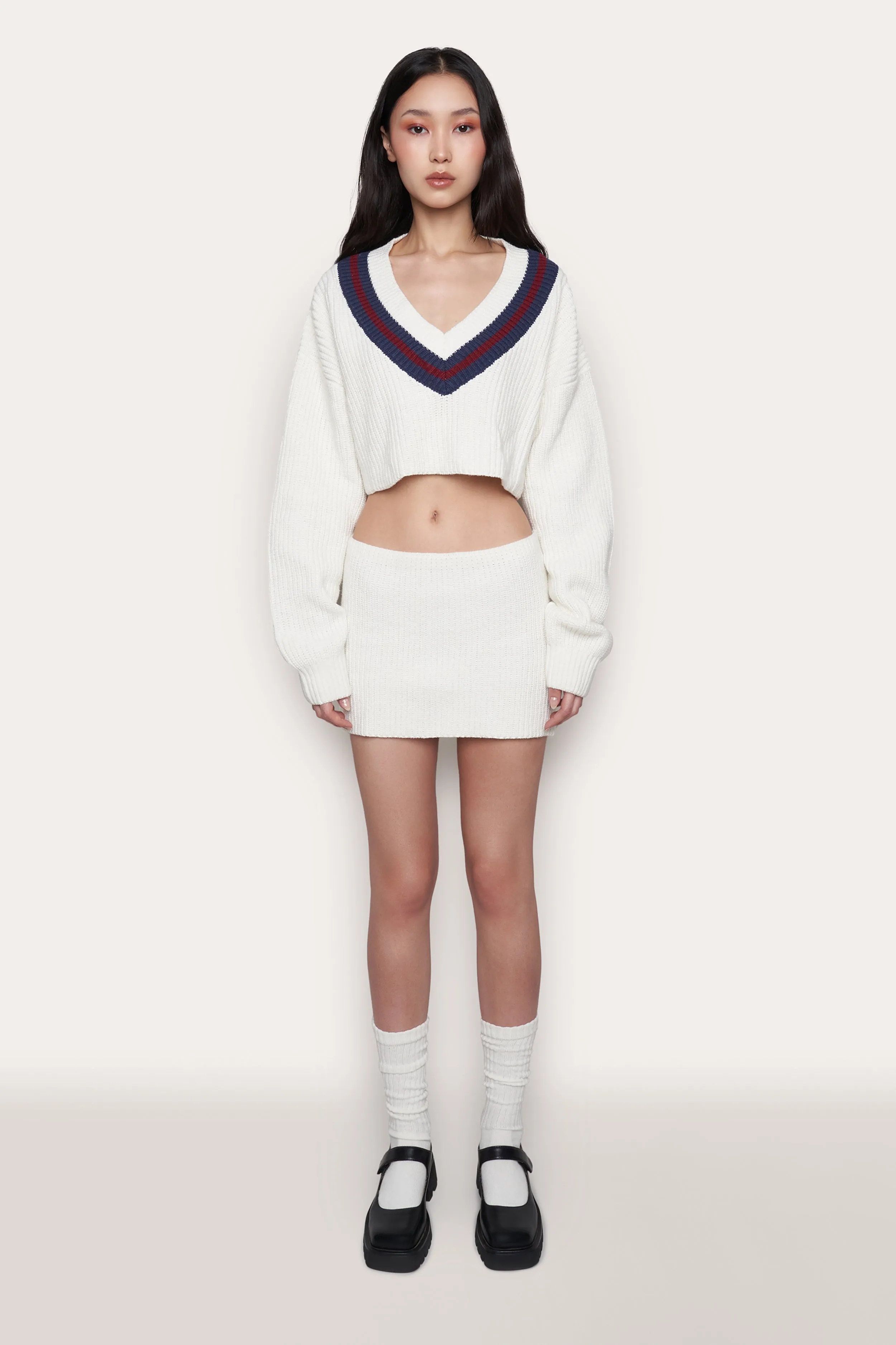 Guizio X Champion Rib Knit Mini Skirt