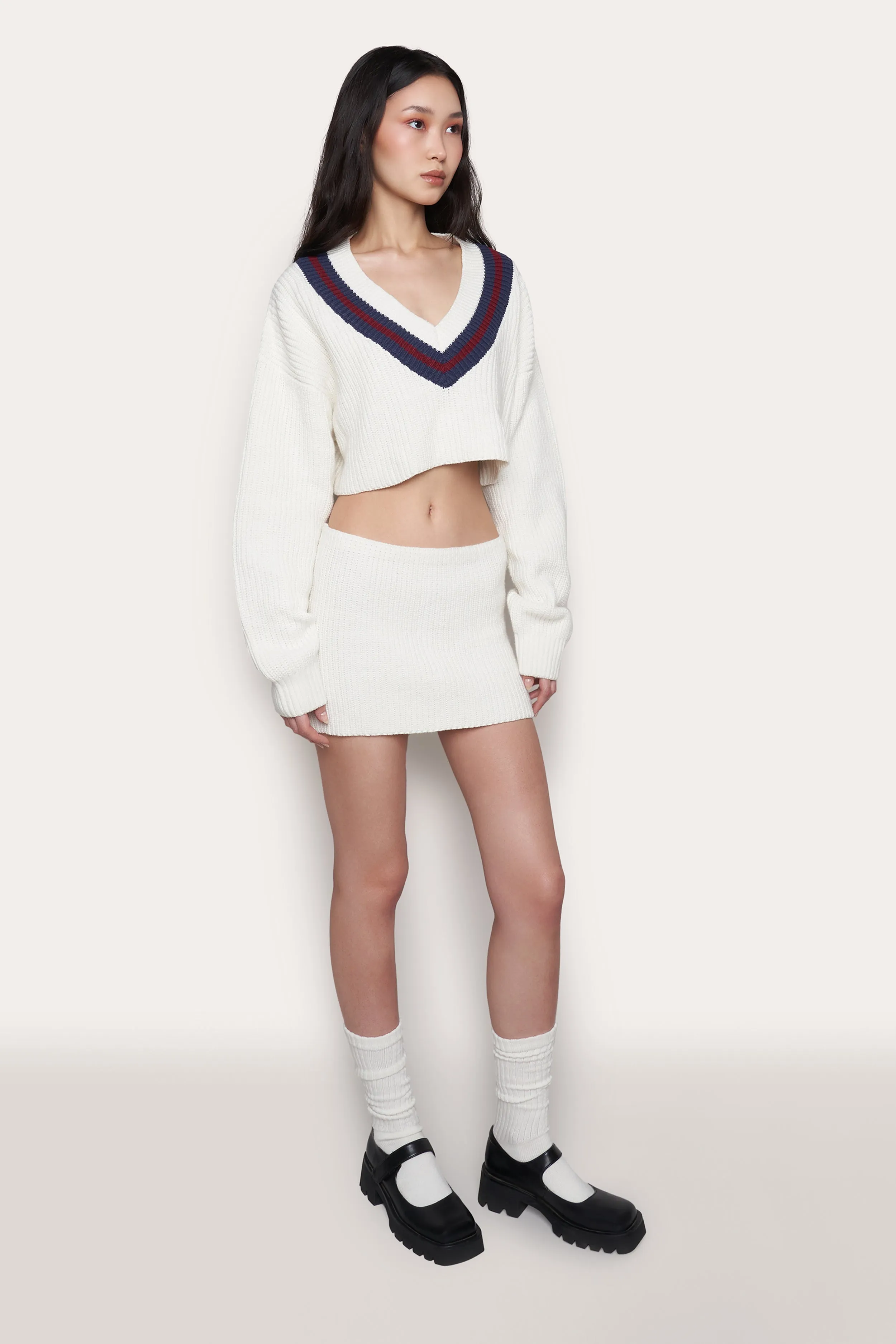 Guizio X Champion Rib Knit Mini Skirt