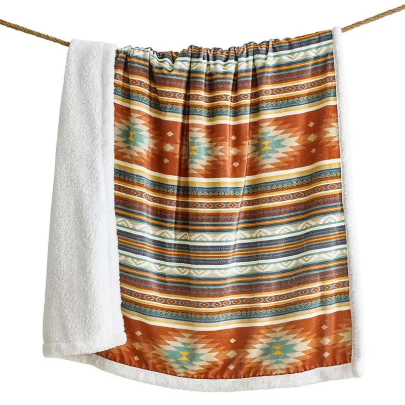 Hi End Accents Del Sol Aztec Design Throw