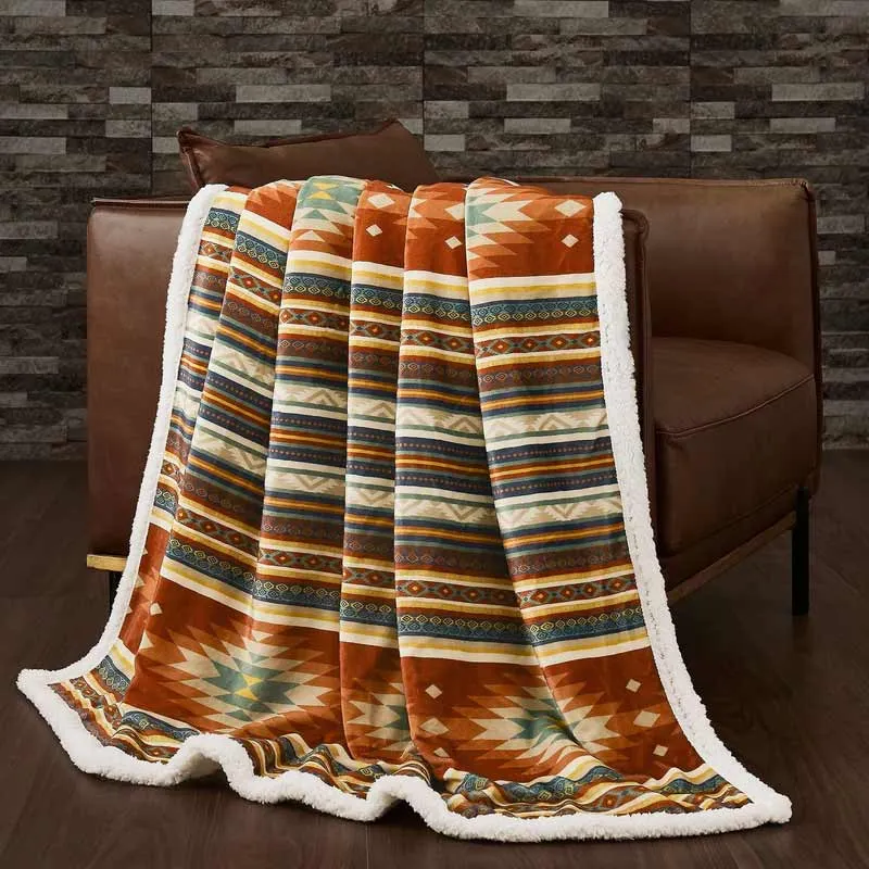 Hi End Accents Del Sol Aztec Design Throw