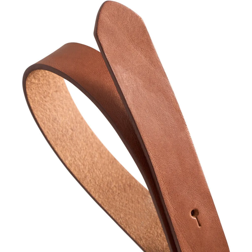 Jeans belt / 14196 - Cognac/Gold