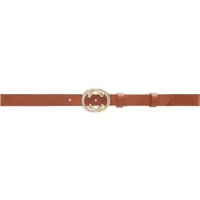 Jeans belt / 14196 - Cognac/Gold