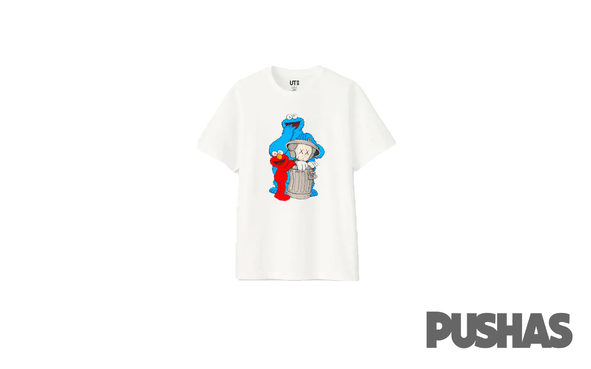 KAWS x Uniqlo x Sesame Street Companion Trash Can T-Shirt 'White' (2018)