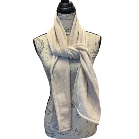 Lands' End Creme Brulee Heavenly Fleece Scarf OS