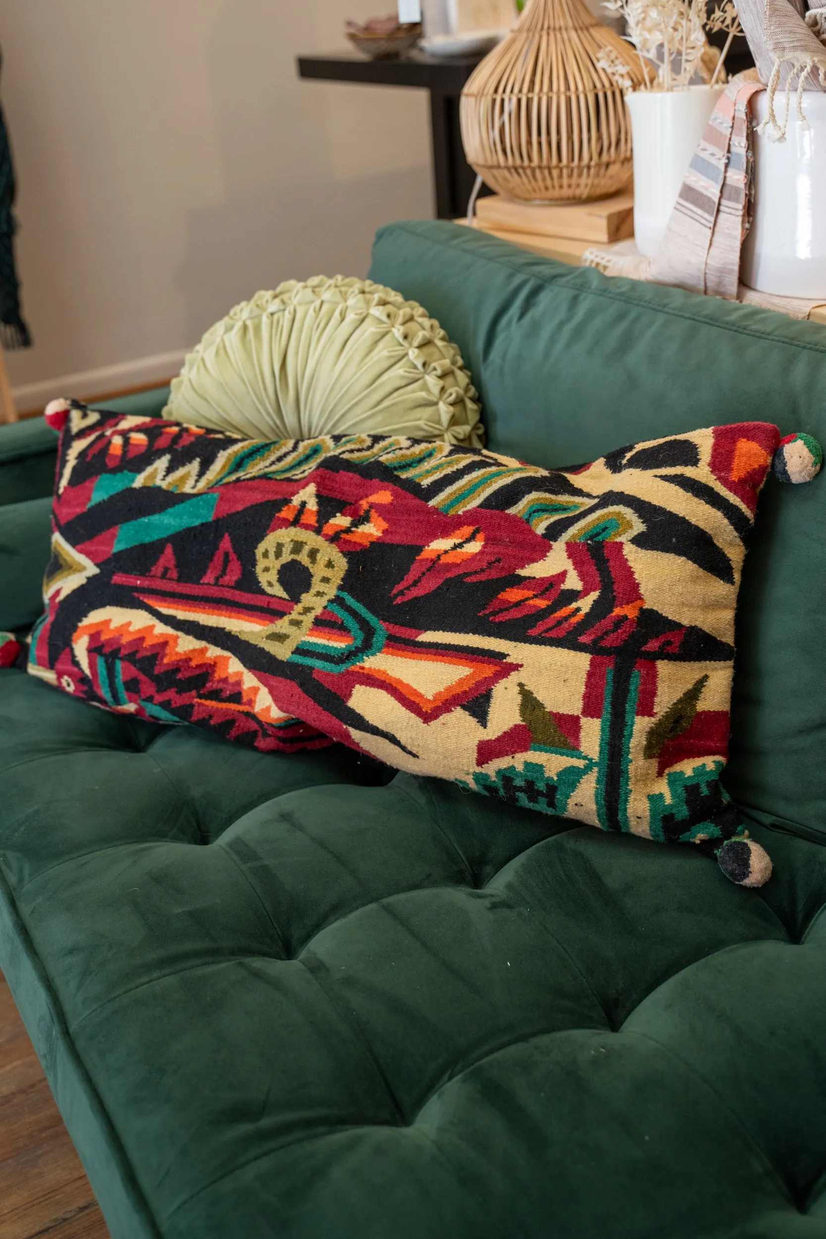 Loom Woven Lumbar Pillow Cover