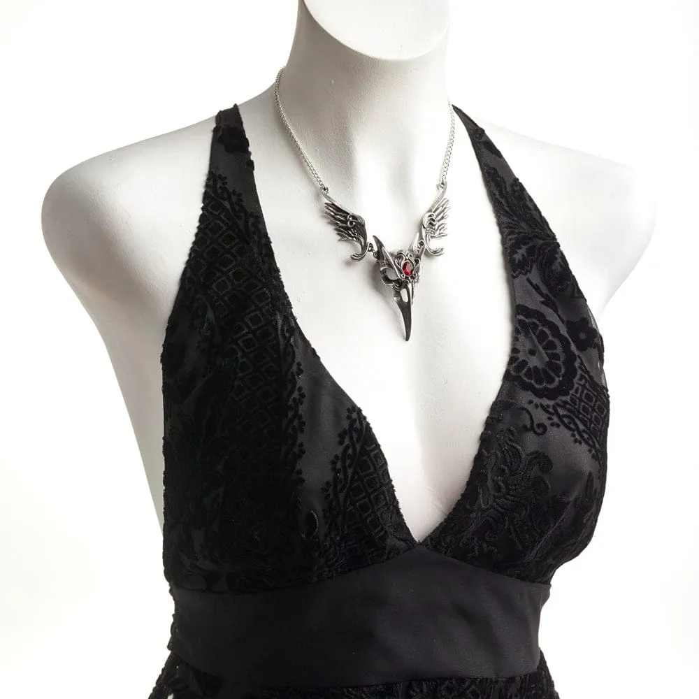 Masque Of The Black Rose Necklace