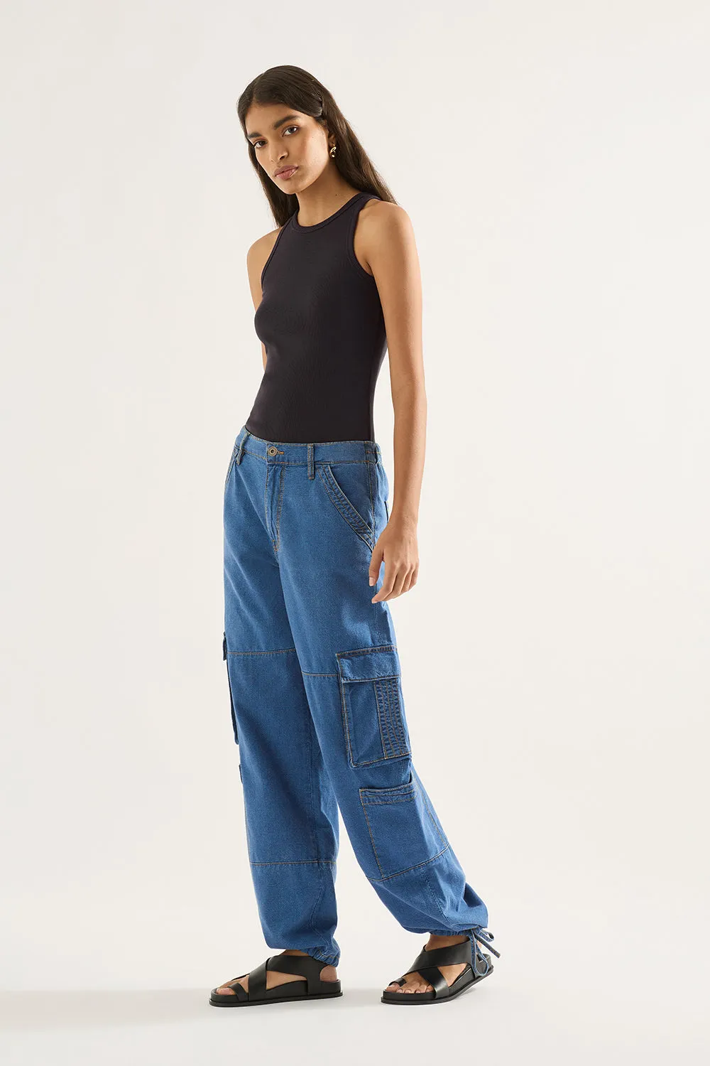 Mel Low Slouchy Cargo Jean