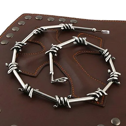 Men's Punk Gothic Alloy Barbed Wire Necklace