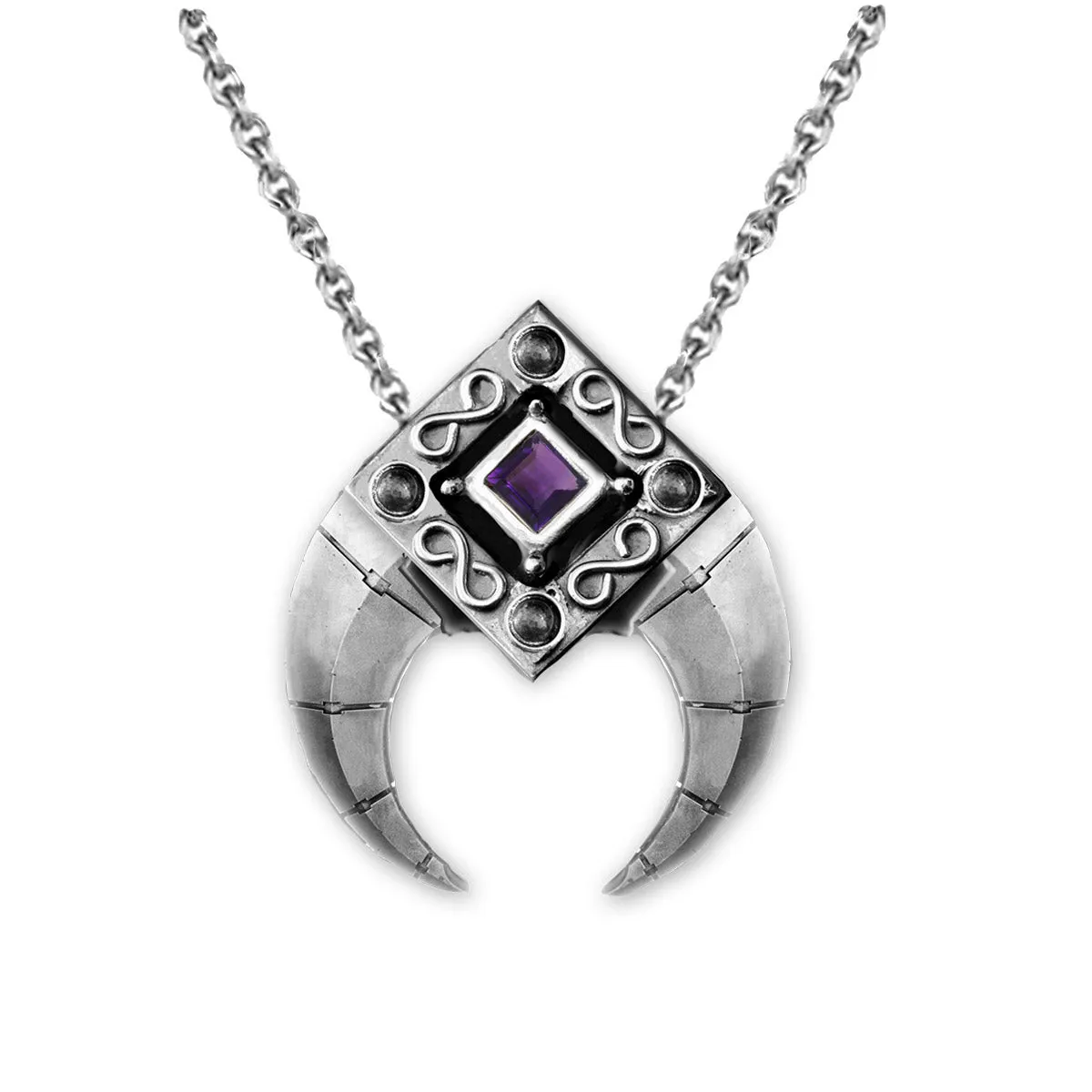 NEW: Infinity Moon Gothic Necklace - Amethyst